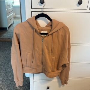Abercrombie & Fitch Beige Zip-Up Hoodie